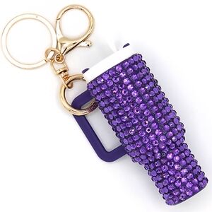 Rhinestone Keychain Tumbler Charm